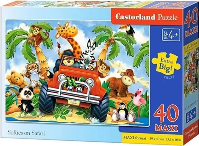 Puzzle 40 piese „Maxi Softies on Safari”