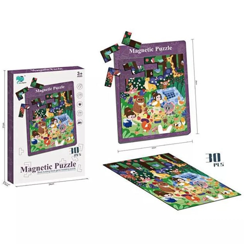 Puzzle Magnetic Fanny Elephant, În Excursie, 30 Piese