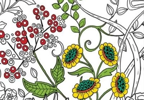 Semne de carte de colorat. Flori