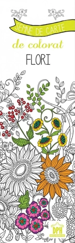 Semne de carte de colorat. Flori