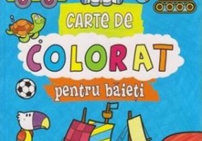 Carte de colorat pentru baieți. Cuvinte în română și engleză