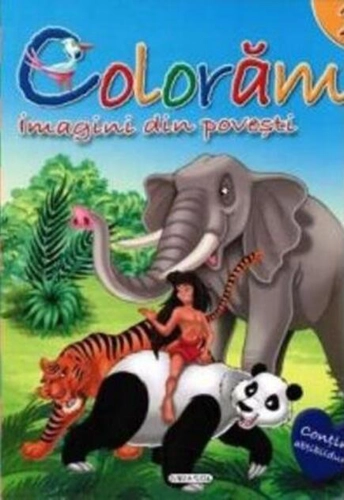 Colorăm 2: Imagini din povești (Conține abțibilduri)