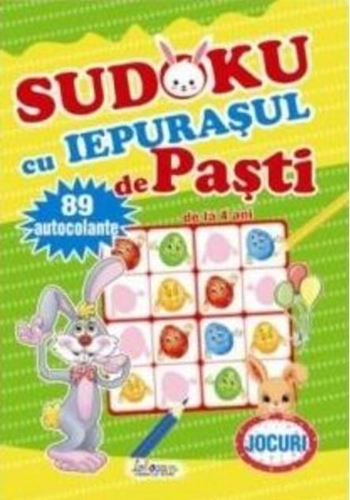 Sudoku cu iepurașul de Paști. 89 de autocolante (de la 4 ani)