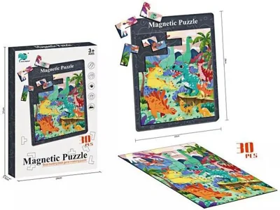 Puzzle Magnetic Fanny Elephant, Dinozauri, 30 Piese