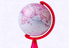 Glob pământesc politic 15 cm, roz