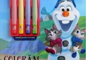 Disney. Regatul de gheață. Sărbători cu Olaf. Colorăm cu Olaf și prietenii lui. Conține 4 creioane cerate