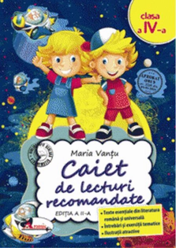 Caiet de lecturi recomandate Clasa a IV-a
