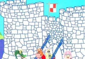 Cărți de colorat cu abțibilduri. Castele medievale