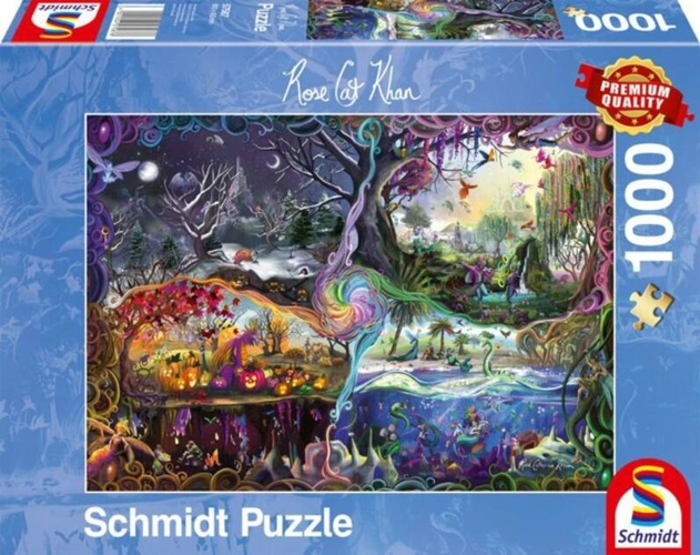 Puzzle Schmidt: Rose 1000 piese Cat Khan - Poarta celor patru regate