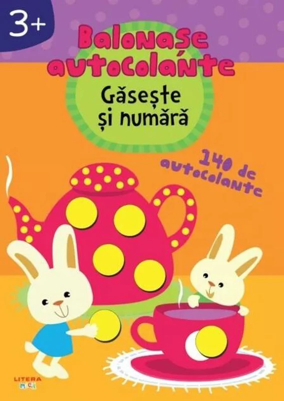 Balonașe autocolante. Găsește și numără (3+)
