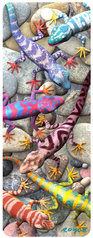 Semn de carte 3D - Geckos