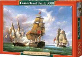 Puzzle 3000 piese „Combat between the French and English Vessels”
