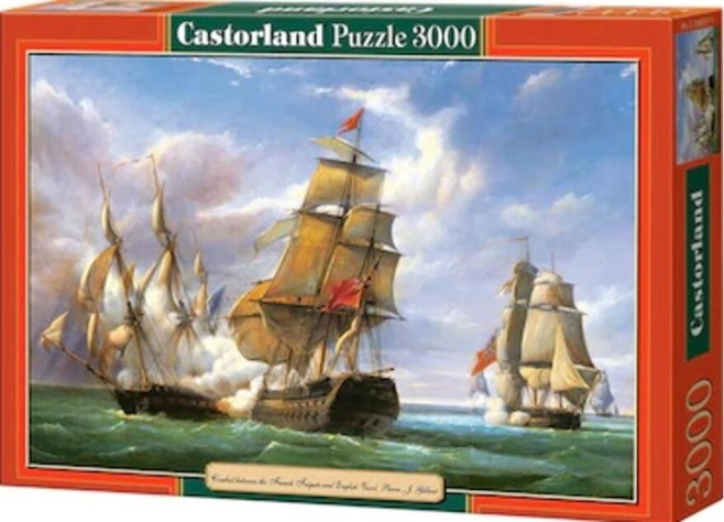 Puzzle 3000 piese „Combat between the French and English Vessels”