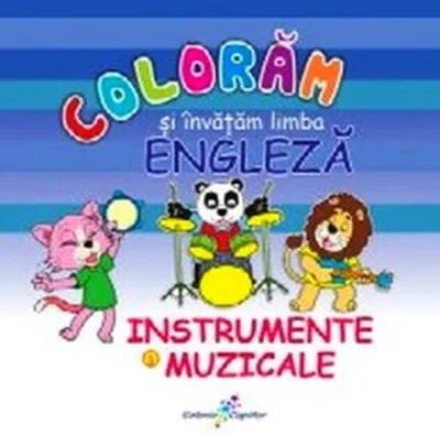 Colorăm şi învăţăm limba engleză. Nr.6. Instrumente muzicale