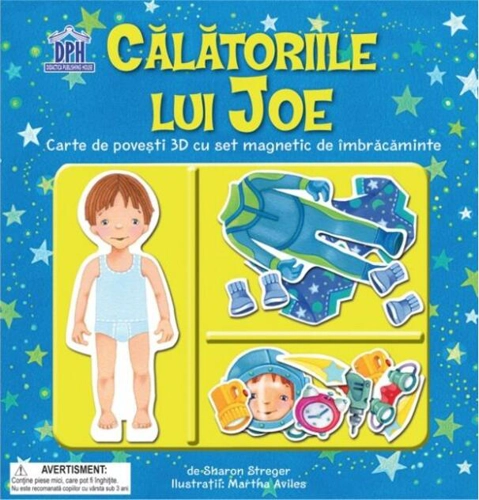 Călătoriile lui Joe. Carte de povești 3D cu set de magnetic de îmbrăcăminte