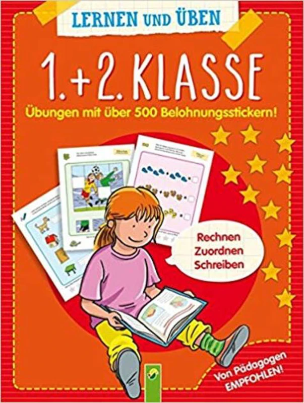 1. + 2. Klasse - Ubungen mit 500 Belohnungsstickern: Rechnen, zuordnen, schreiben. Von Padagogen empfohlen