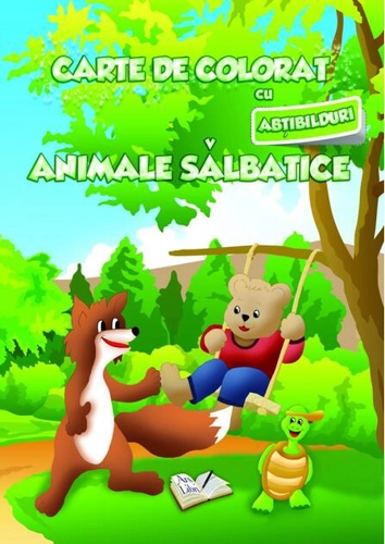 Animale sălbatice. Carte de colorat cu abțibilduri