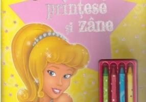 Colorează prințese și zâne (+4 creioane)