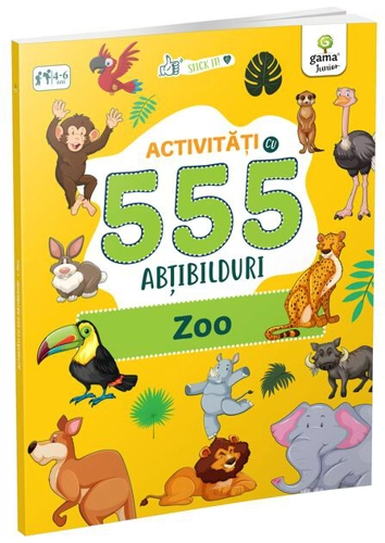 Activități cu 555 abțibilduri - Zoo. Stick it!