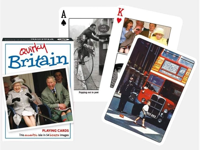 Cărți de joc Piatnik de colecție cu tema „Quirky Britain”