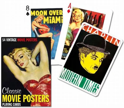 Cărți de joc Piatnik de colecție cu tema "Movie Posters"