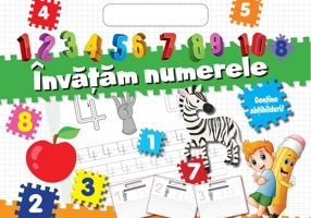 Bloc cu abțibilduri - Învățăm numerele