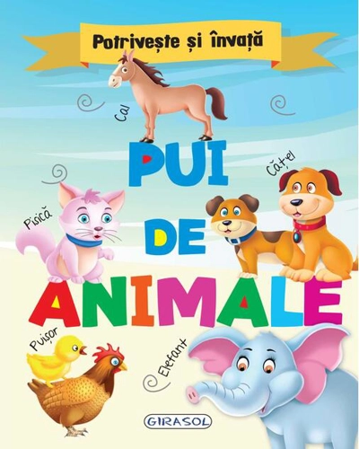 Potrivește și învață - Pui de animale