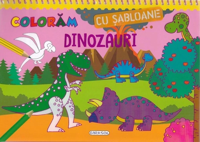 Colorăm cu șabloane. Dinozauri