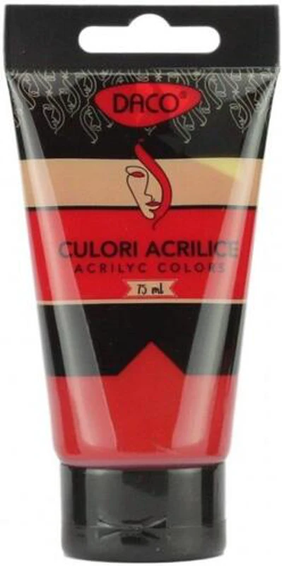 Culori acril 75 ml DACO, roșu carmin