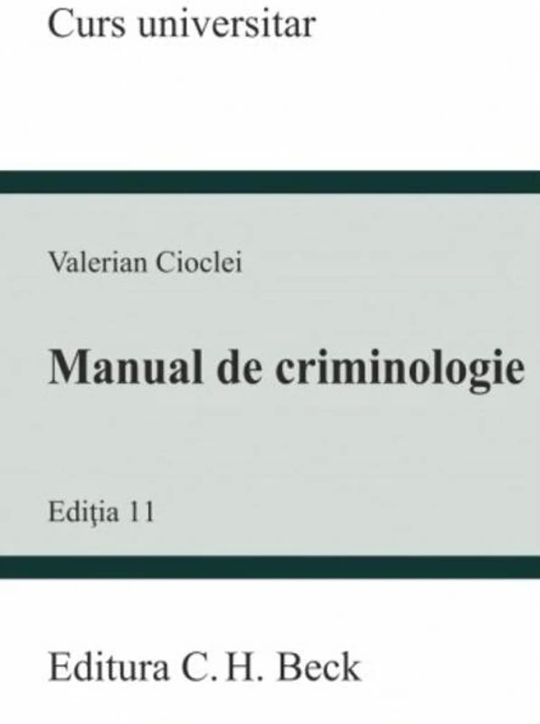 Manual de criminologie