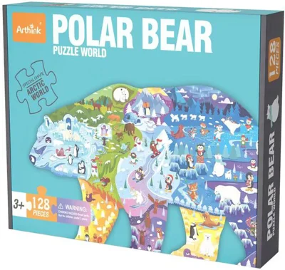 Puzzle Arthink în Formă de Urs Polar, 180 Piese