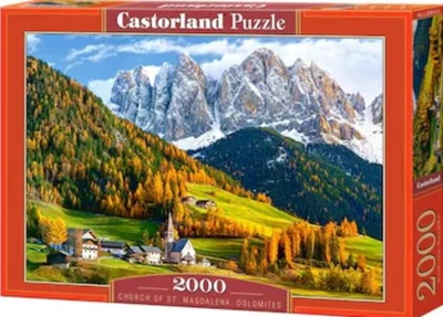 Puzzle 2000 piese „Church of St. Magdalena, Dolomites”