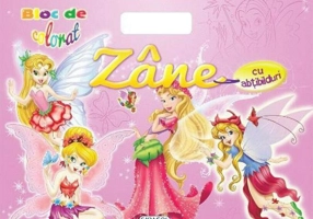 Bloc de colorat. Zâne (cu abițibilduri)