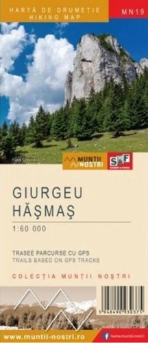 Munții Giurgeu - Hasmas. Hartă de drumeție