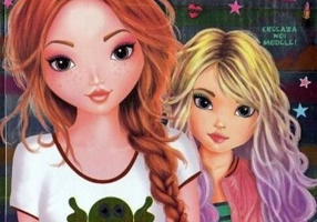 Top Girls Fashion. Carte de colorat cu abțibilduri