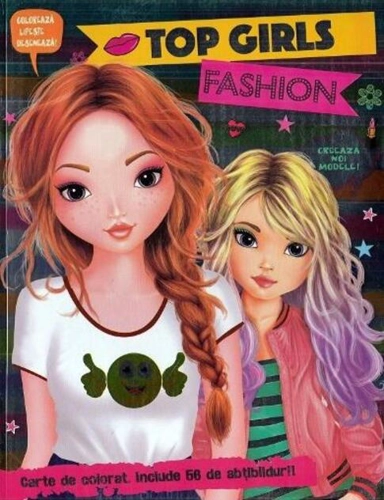 Top Girls Fashion. Carte de colorat cu abțibilduri