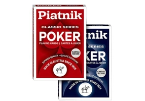 Cărți de joc Piatnik  „Classic Poker Series”, roșu / albastru
