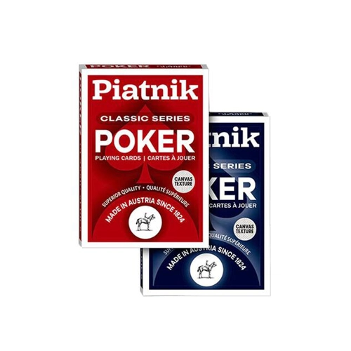 Cărți de joc Piatnik  „Classic Poker Series”, roșu / albastru