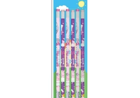 Peppa Pig- Set 6 creioane cu gumă în blister