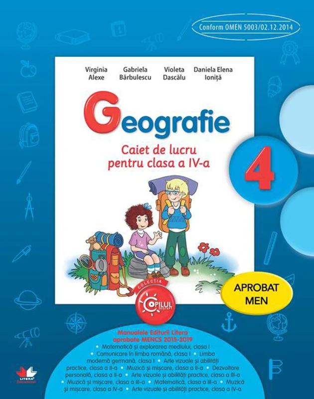 Geografie. Caiet de lucru pentru clasa a IV-a
