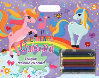 Colorează - Unicorni (creioane)