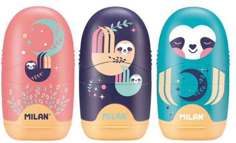 Ascuțitoare cu radieră Milan Capsule Cuddles