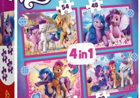 Puzzle 4 în 1 (35+48+54+70 piese) „My Little Pony - Poneii colorați”