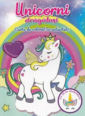 Unicorni drăgălași. Carte de colorat cu activități