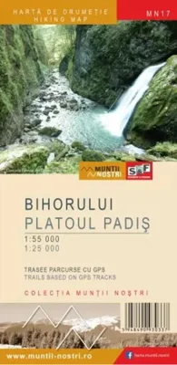 Munții Bihorului. Platoul Padis - Hartă de drumeție