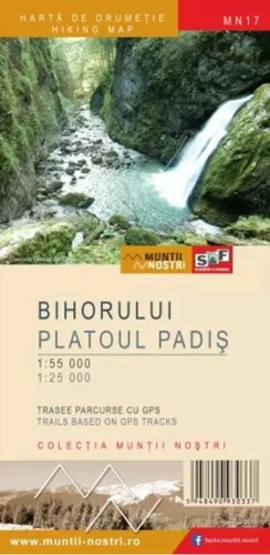 Munții Bihorului. Platoul Padis - Hartă de drumeție