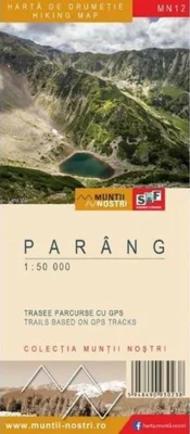 Munții Parâng. Hartă de drumeție