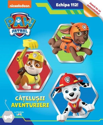 Patrula Cățelușilor. Echipa 112! Cățelușii aventurieri. Joacă-te cu autocolante