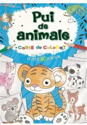 Pui de animale. Carte de colorat