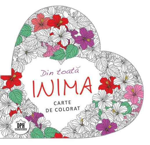 Carte de colorat. Din toată inima